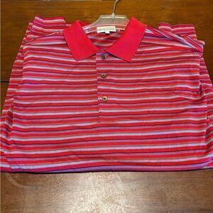 Nick Price Cool-Luxe Golf Polo Red Stripe Size Large